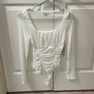 Iris white body suit